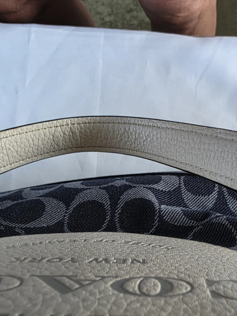 COACH New York Navy & White Signature Canvas Tote